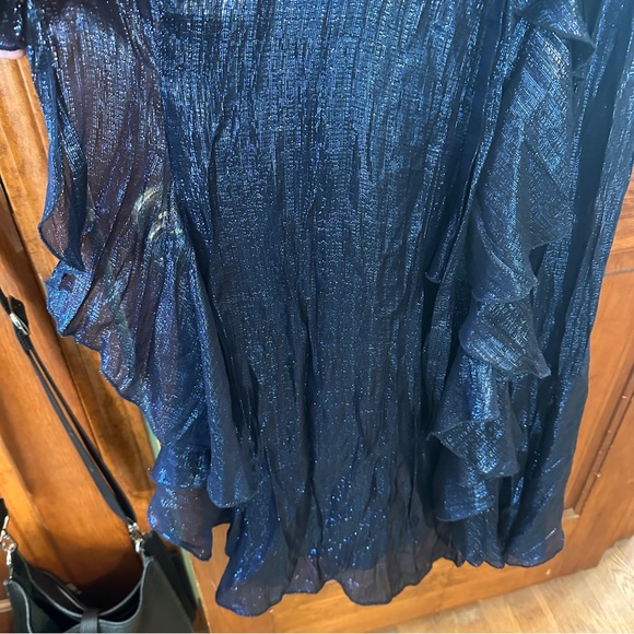 Alice McCall Night Moves Gown in Dark Blue Metallic size 0 - Picture 14 of 16